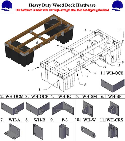 WOOD DOCK PLAN KITS